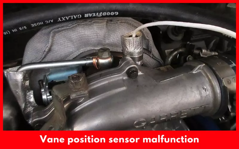 Vane position sensor malfunction