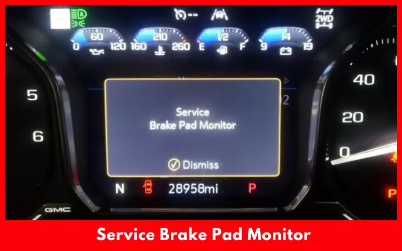 Service Brake Pad Monitor
