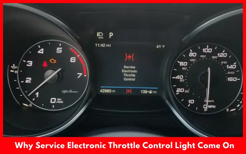 Why Service Electronic Throttle Control Light Come On And How To Fix it